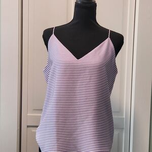 Express Lavender and White Striped Spaghetti Strap Cami